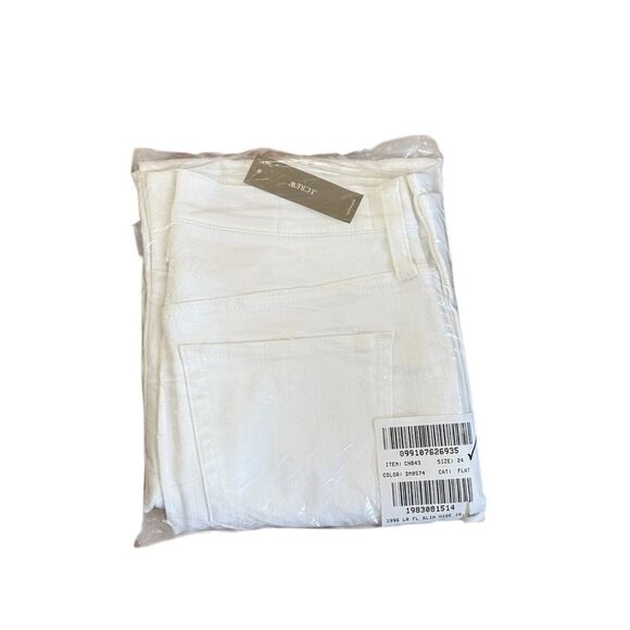 NWT J CREW Lower-rise full-length slim-wide jean in white - Picture 7 of 8